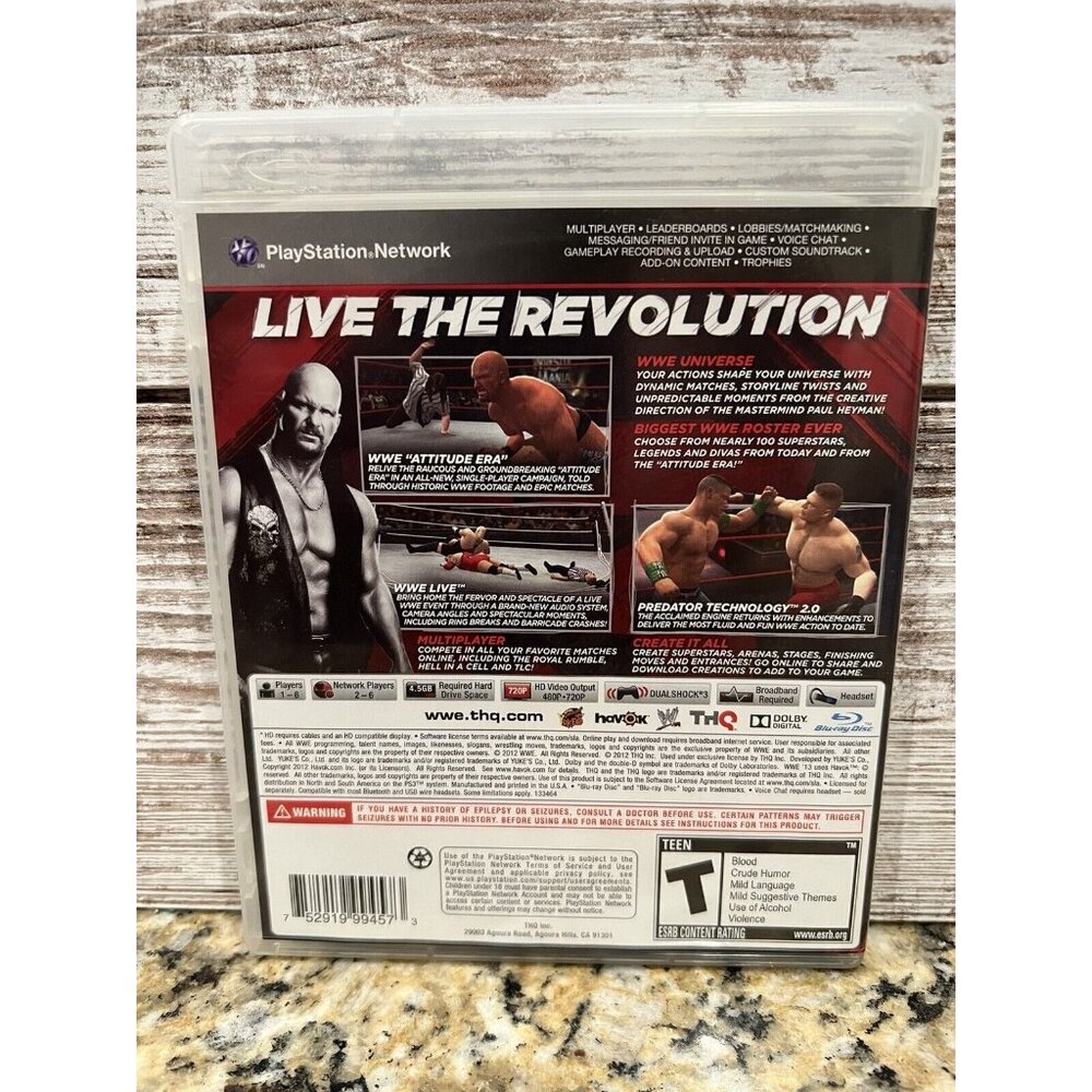 WWE '13 (Sony PlayStation 3, 2012) COMPLETE CIB PS3 - Picture 2 of 3